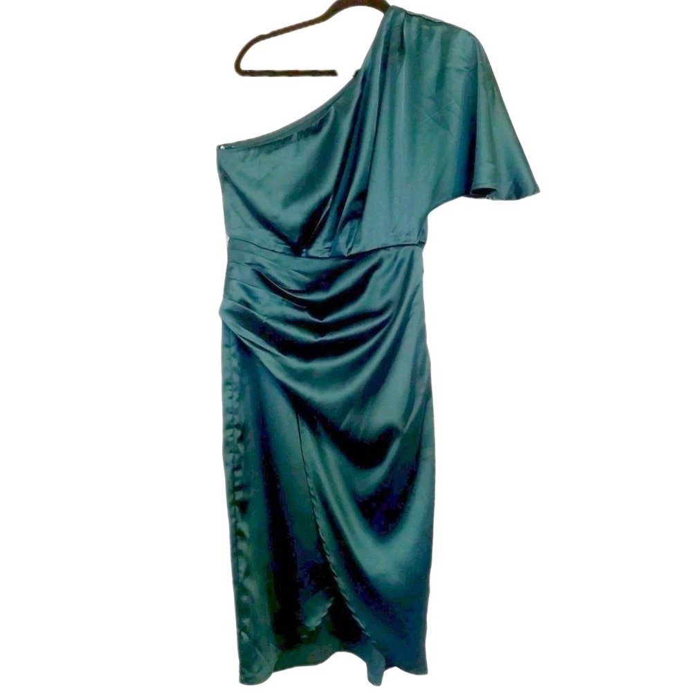Cupshe dress size Small formal emerald green A symmetrical‎ midi